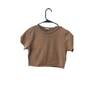 Brown Cropped Tee